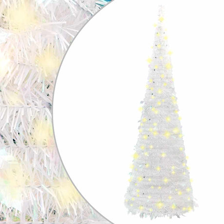 VidaXL sztuczna choinka pop-up 200 diod LED 210 cm biała