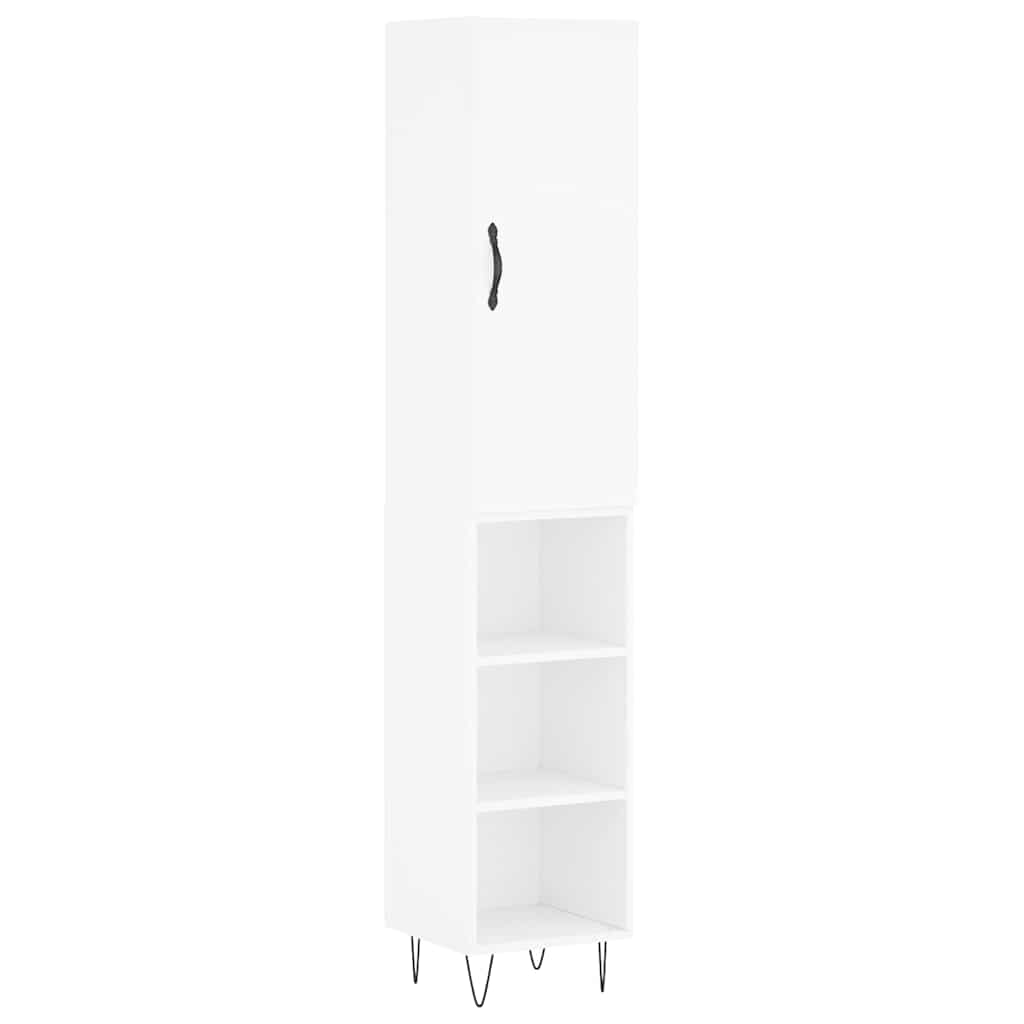 Vidaxl hoge kast 34,5x34x180 cm bewerkt hout wit