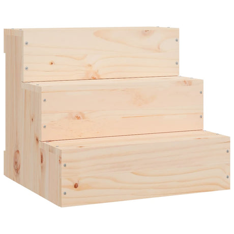 Schody dla zwierząt Vidaxx 40x37,5x35 cm z litego drewna sosnowego