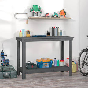 Vidaxl Workbench 110x50x80 cm stałego sosny szarości