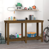Vidaxl Workbench 140x50x80 cm stałego sosny miód brązowy