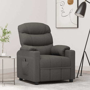 Vidaxl fauteuil elektrisch verstelbaar stof donkergrijs