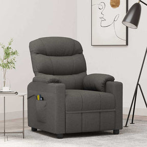 Vidaxl massagestoel elektrisch stof donkergrijs