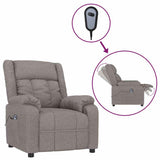 Vidaxl fauteuil verstelbaar elektrisch stof taupe