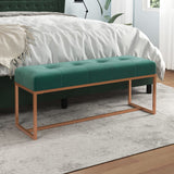 Vidaxl bankje 110x36x45 cm fluweel donkergroen
