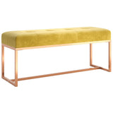 Vidaxl bankje 110x36x45 cm fluweel mosterdgeel