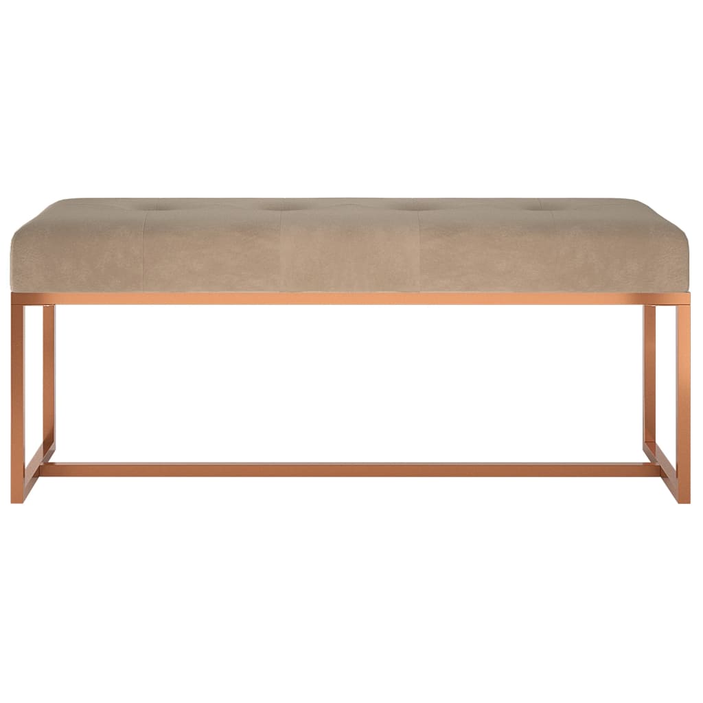 Vidaxl bankje 110x36x45 cm fluweel beige