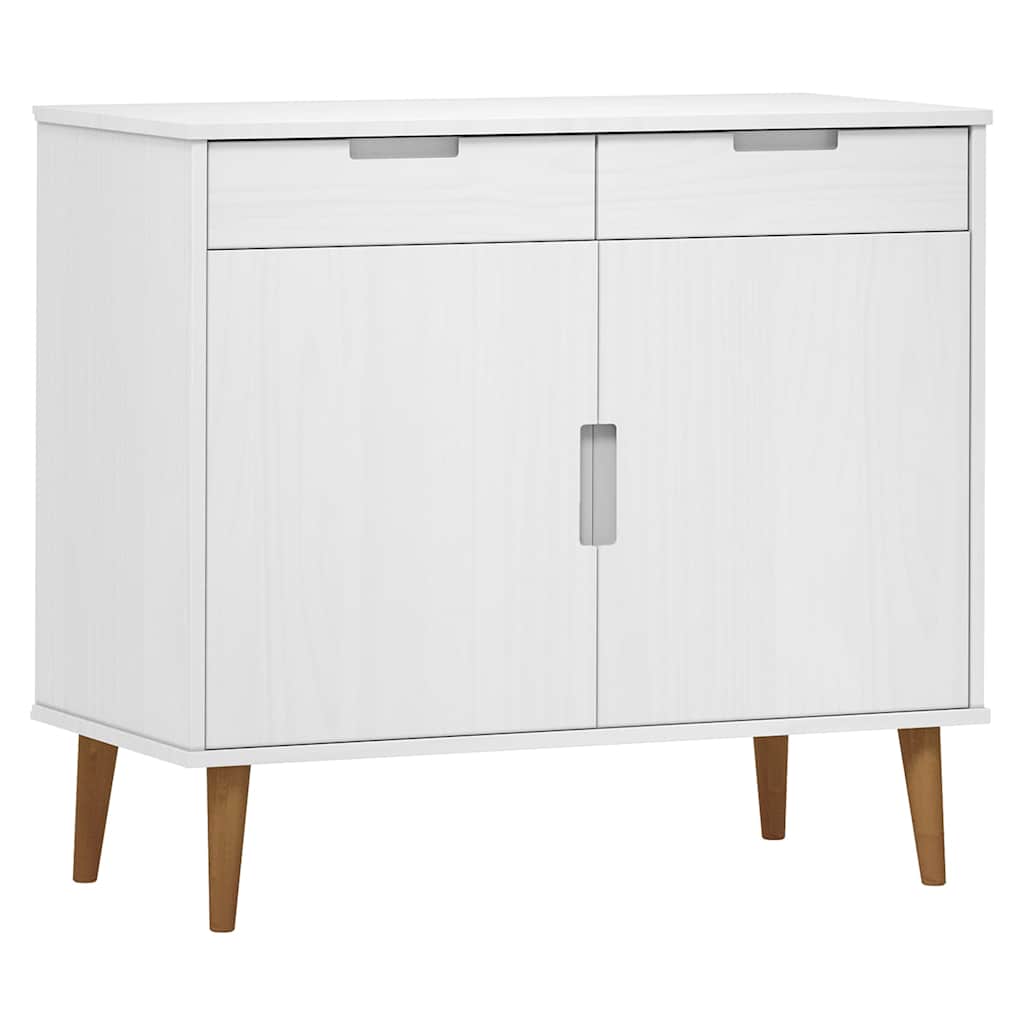 Vidaxl dressoir molde 90x40x80 cm massief grenenhout wit