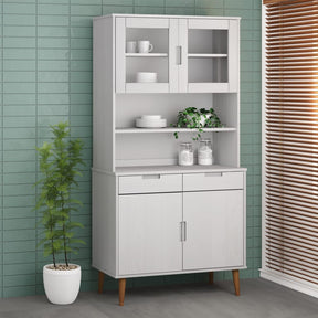 Vidaxl opzetkast molde 90x35x100 cm massief grenenhout wit