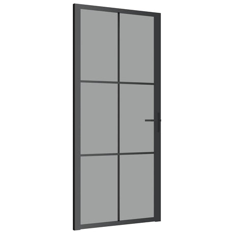 Drzwi wewnętrzne Vidaxx 93x201,5 cm szkło ESG i aluminium czarne