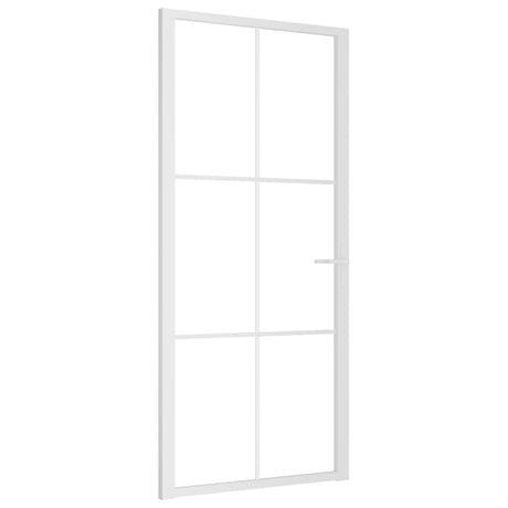 Drzwi wewnętrzne Vidaxx 93x201,5 cm szkło ESG i aluminium białe