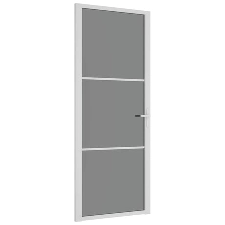 Drzwi wewnętrzne Vidaxx 83x201,5 cm szkło ESG i aluminium białe