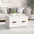 Vidaxl salontafel 60x53x35 cm massief grenenhout wit