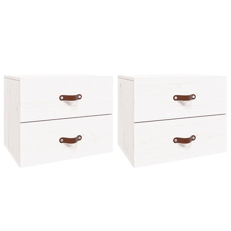 Vidaxl nachtkastjes 2 st wandgemonteerd 50x36x40 cm wit