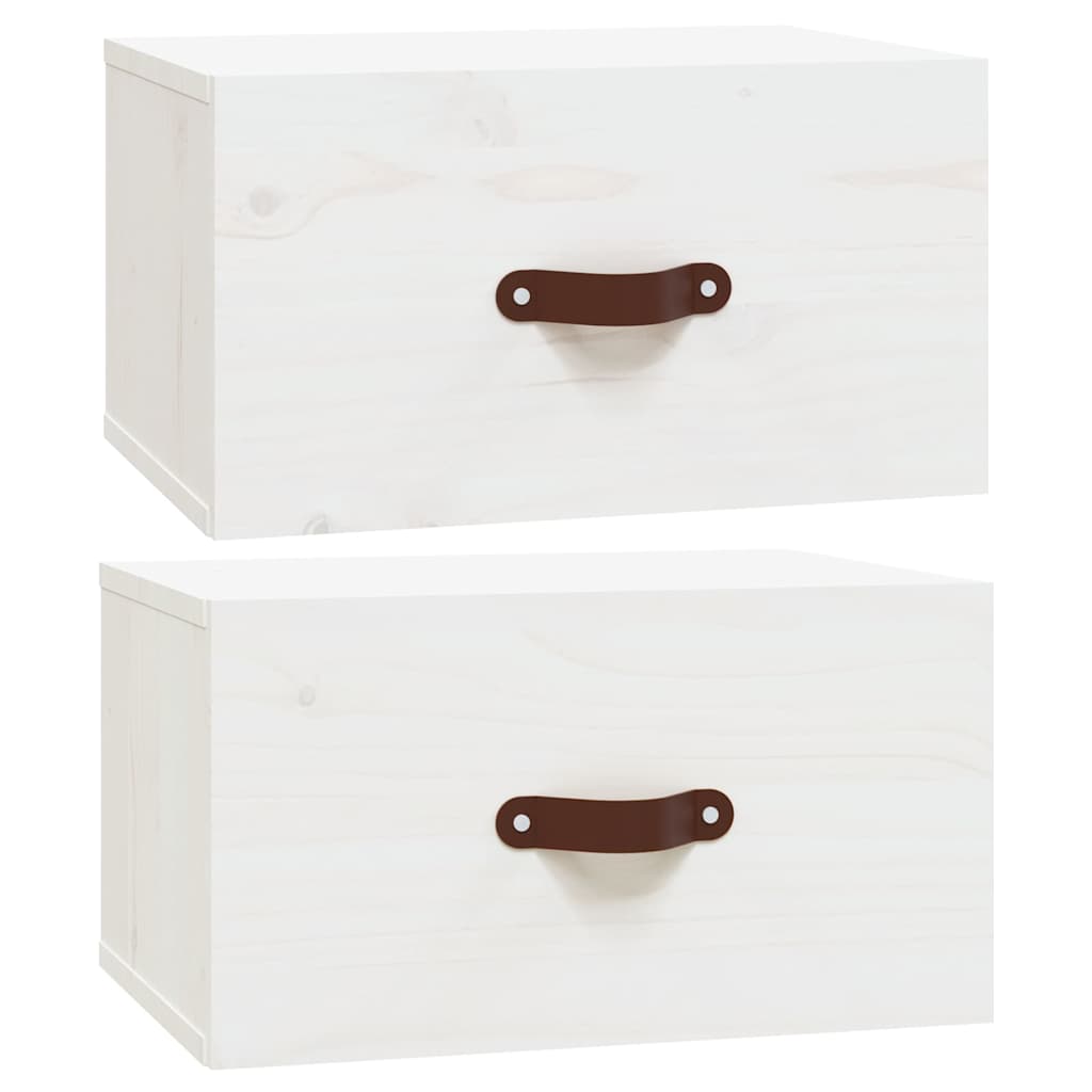 Vidaxl nachtkastjes 2 st wandgemonteerd 40x29,5x22 cm wit