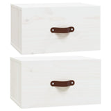 Vidaxl nachtkastjes 2 st wandgemonteerd 40x29,5x22 cm wit