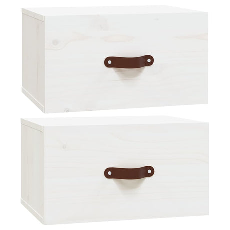 Vidaxl nachtkastjes 2 st wandgemonteerd 40x29,5x22 cm wit