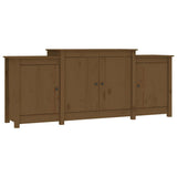 Vidaxl dressoir 164x37x68 cm massief grenenhout honingbruin