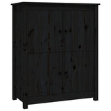 Vidaxl dressoir 83x41,5x100 cm massief grenenhout zwart