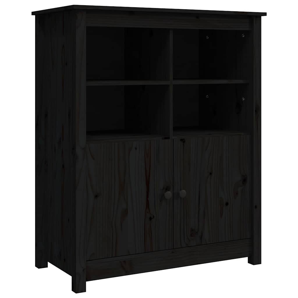 Vidaxl dressoir 83x41,5x100 cm massief grenenhout zwart
