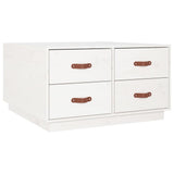 Vidaxl salontafel 80x80x45 cm massief grenenhout wit