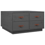 Vidaxl salontafel 80x80x45 cm massief grenenhout grijs