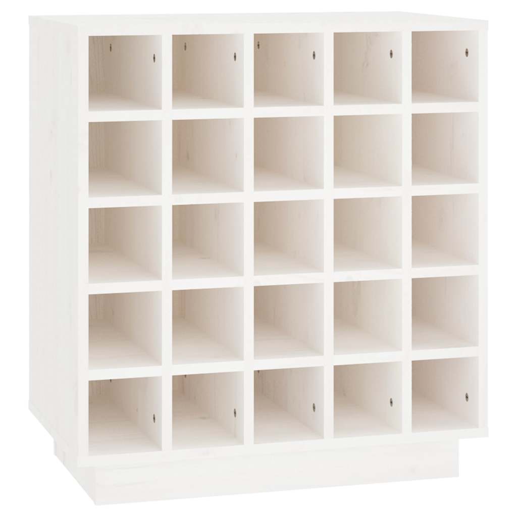 Vidaxl wijnkast 55,5x34x61 cm massief grenenhout wit