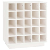 Vidaxl wijnkast 55,5x34x61 cm massief grenenhout wit