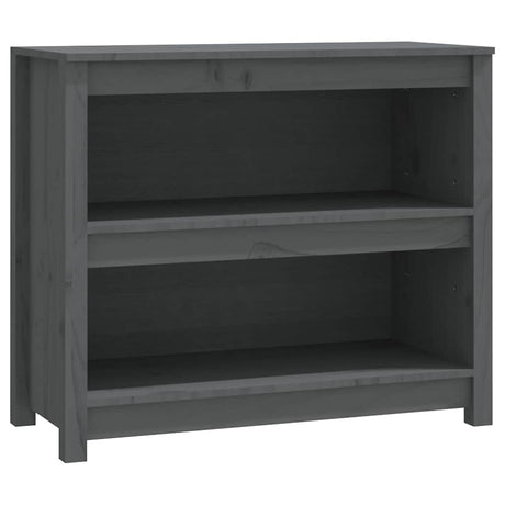 Vidaxl boekenkast 80x35x68 cm massief grenenhout grijs