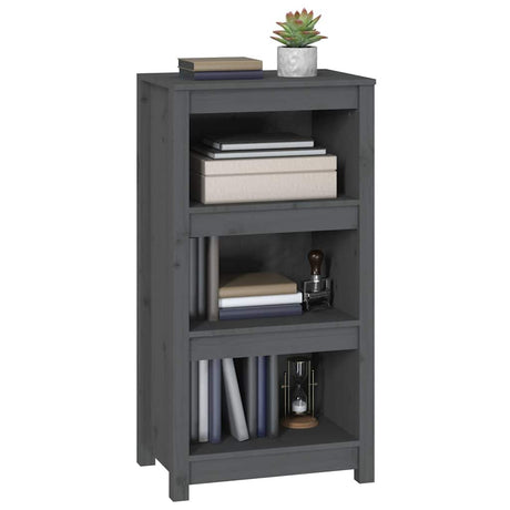 Vidaxl boekenkast 50x35x97 cm massief grenenhout grijs