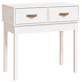 Vidaxl wandtafel 76,5x40x75 cm massief grenenhout wit
