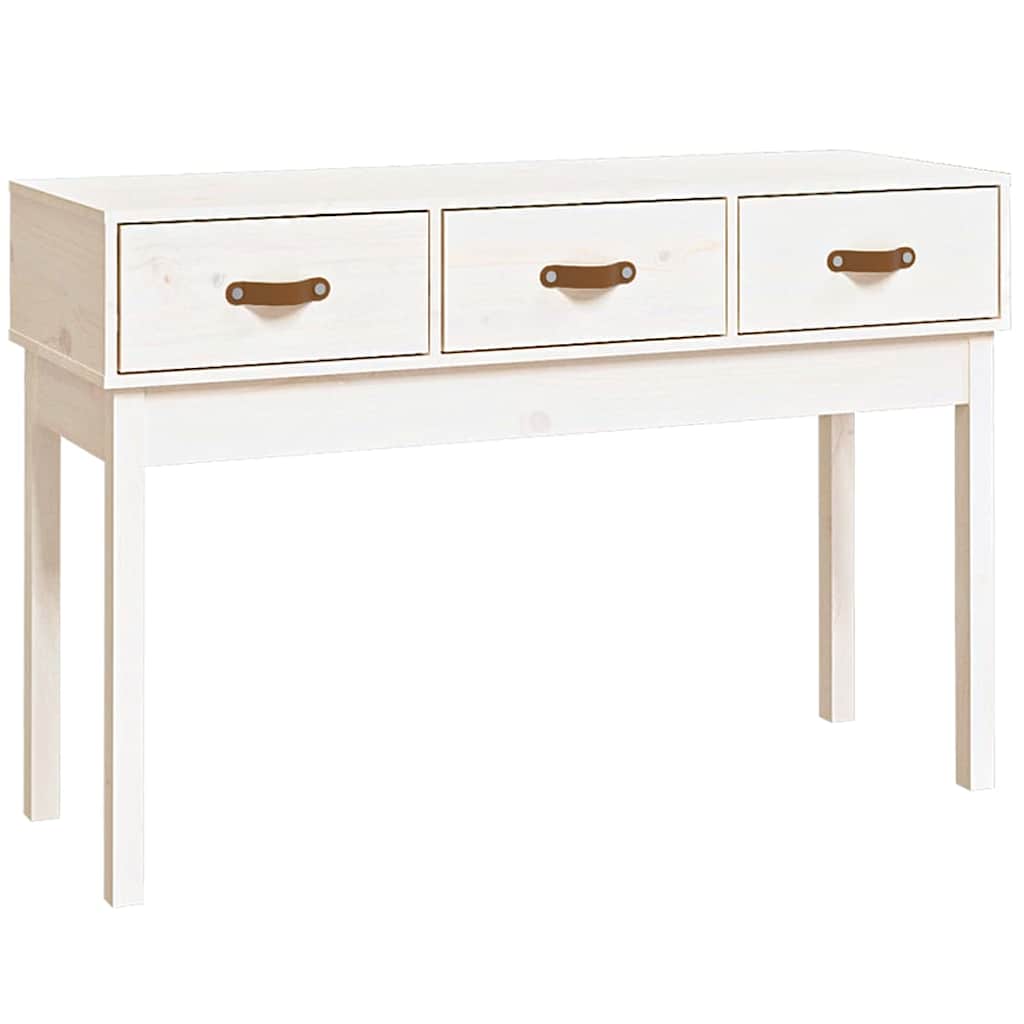 Vidaxl wandtafel 114x40x75 cm massief grenenhout wit