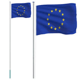Flaga VidaXL z masztem Europa 6,08 m aluminium