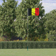 Flaga Vidaxl z masztem Belgia 5,5 m aluminium