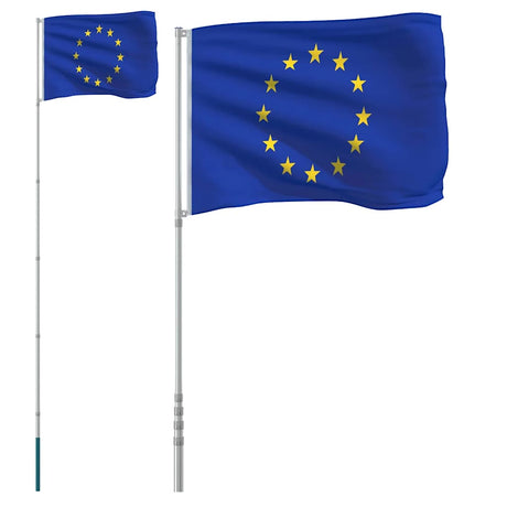 Flaga Vidaxxl z masztem Europa 5,5 m aluminium