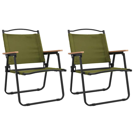 Vidaxl campingstoelen 2 st 54x55x78 cm oxford stof groen
