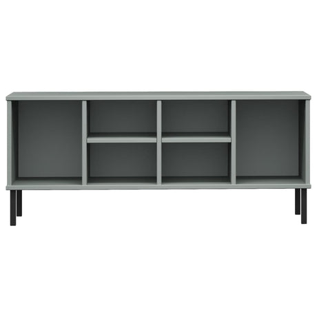 Stojak na buty VidaXL z metalowymi nogami Oslo 106x35x45 cm sosnowo-szary