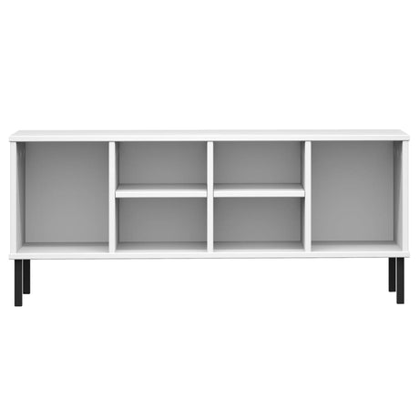 Półka na buty VidaXL z metalowymi nogami Oslo 106x35x45 cm drewno sosnowe, białe