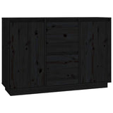 Vidaxl dressoir 111x34x75 cm massief grenenhout zwart