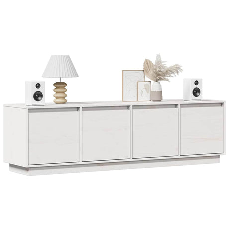 Vidaxl tv-meubel 156x37x45 cm massief grenenhout wit
