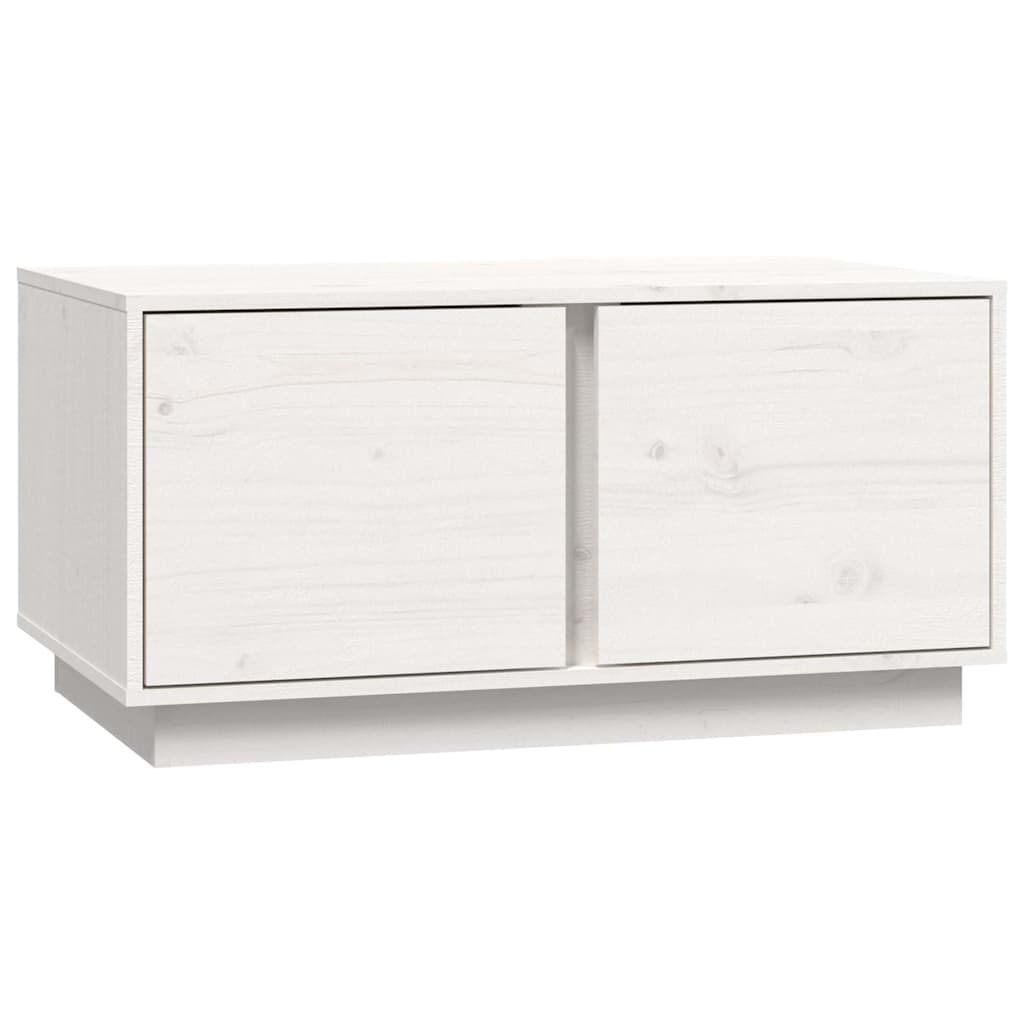 Vidaxl salontafel 80x50x40 cm massief grenenhout wit