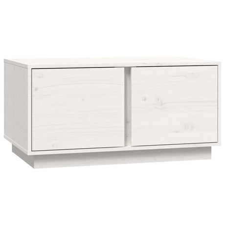 Vidaxl salontafel 80x50x40 cm massief grenenhout wit