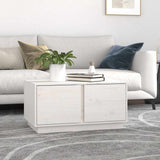 Vidaxl salontafel 80x50x40 cm massief grenenhout wit