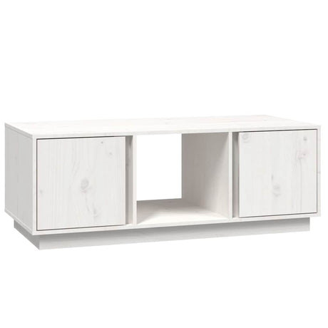 Vidaxl salontafel 110x50x40 cm massief grenenhout wit