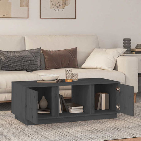 Vidaxl salontafel 110x50x40 cm massief grenenhout grijs