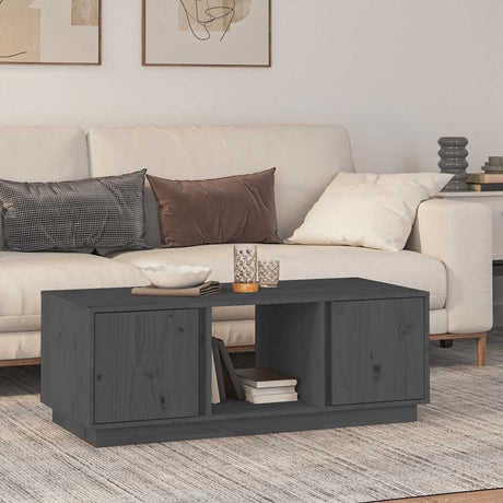 Vidaxl salontafel 110x50x40 cm massief grenenhout grijs