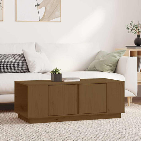 Vidaxl salontafel 110x50x40 cm massief grenenhout honingbruin