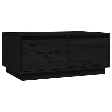 Vidaxl salontafel 80x50x35 cm massief grenenhout zwart