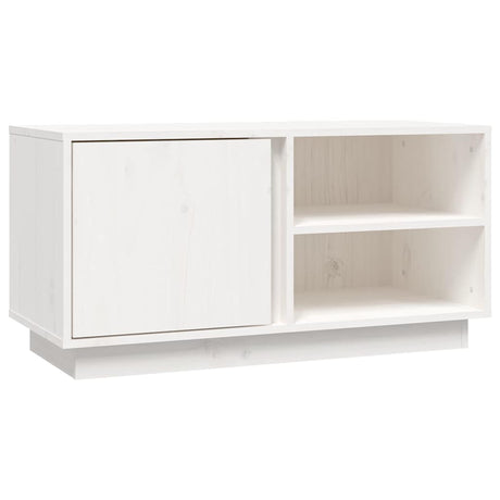 Vidaxl tv-meubel 80x35x40,5 cm massief grenenhout wit