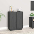 Vidaxl dressoir 60x35x80 cm massief grenenhout grijs